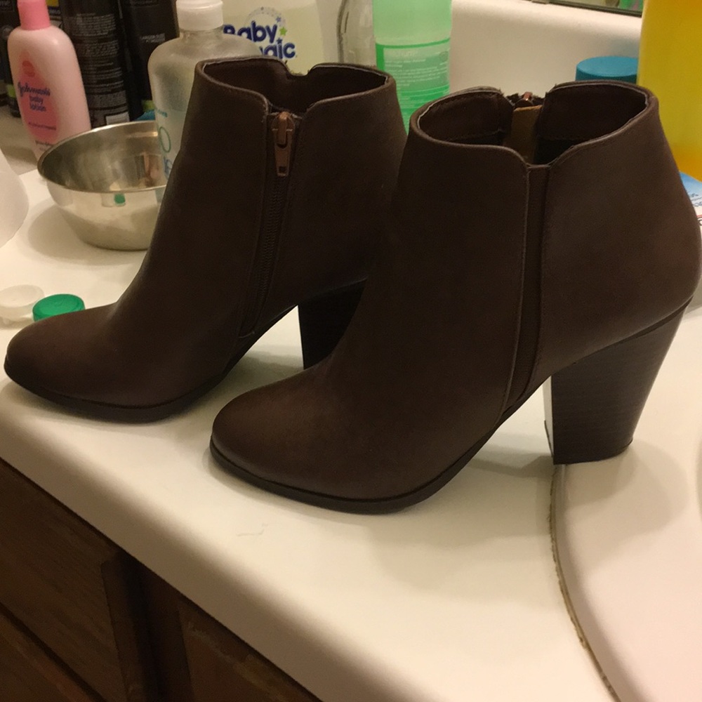 Brown booties